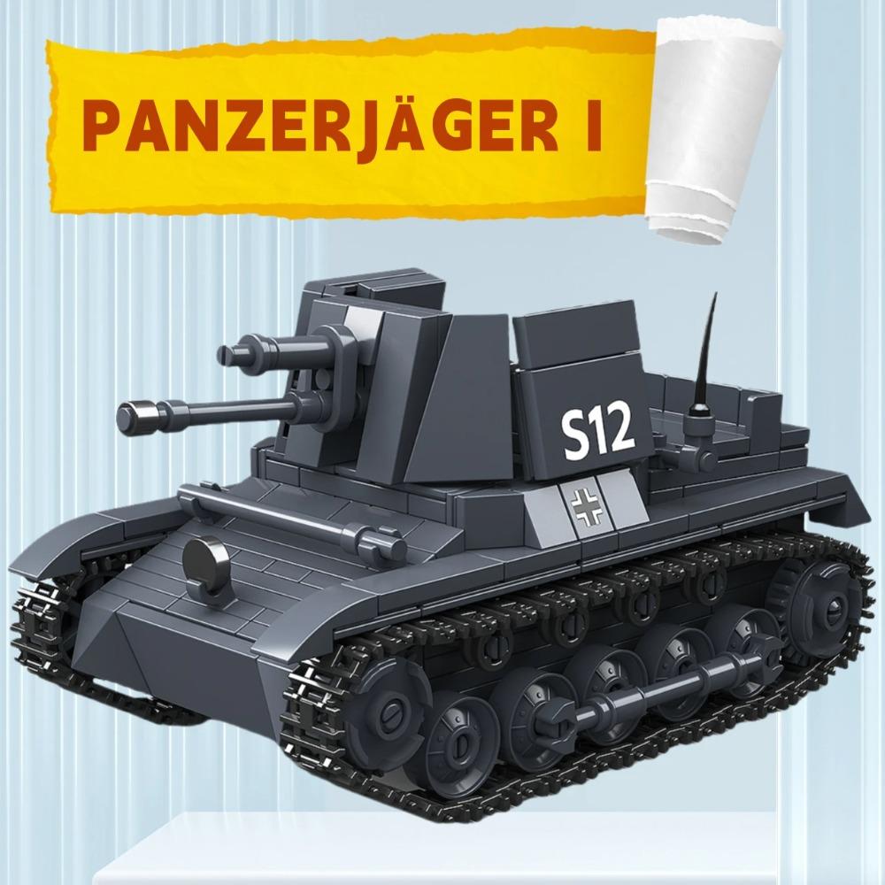 WK2 Deutscher Leichter Panzer PZ.KPFW.38(T.)Militärserie Zweiter Weltkrieg Panzer Bausteine Ziegel Modell Set Spielzeug für Kinder Geschenke