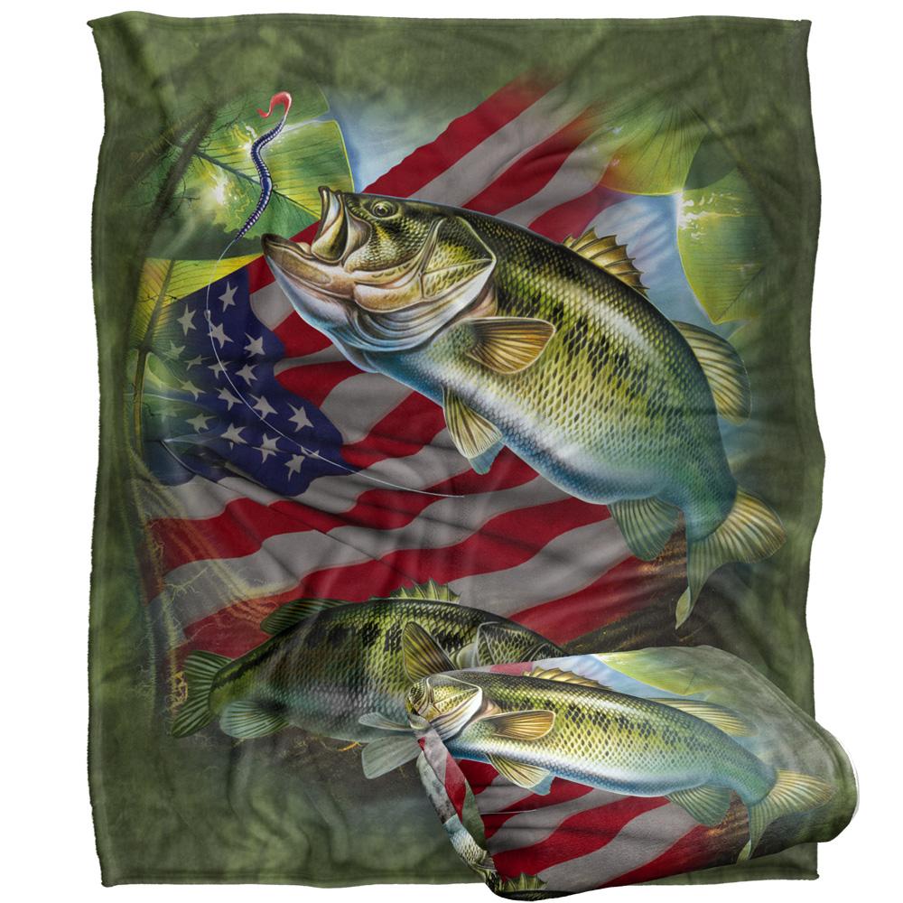 JQ Licensing Silky Bass Fishing Supersoft Blanket