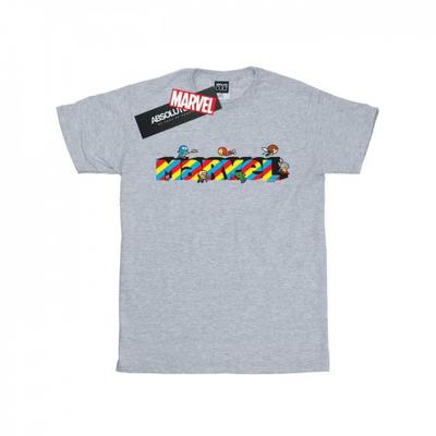 Herren-T-Shirt mit Kawaii-Marvel-Streifen