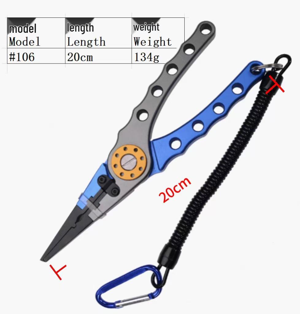 Rebirth PLUS Aluminum Alloy Multifunctional Fishing Pliers - Ring Opener, Line Cutter, and Fish Control Tool for Saltwater Fishing