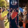 Leuchtender Falt-Handfächer Unifarbener Klassischer Fächer Leichter Kunststoff Glitzerfächer Festivals