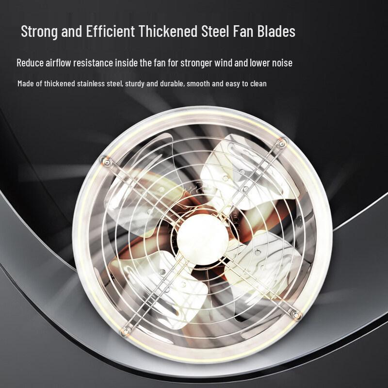 Jinglian Stainless Steel Axial Flow Exhaust Fan CN plug (adapter included)