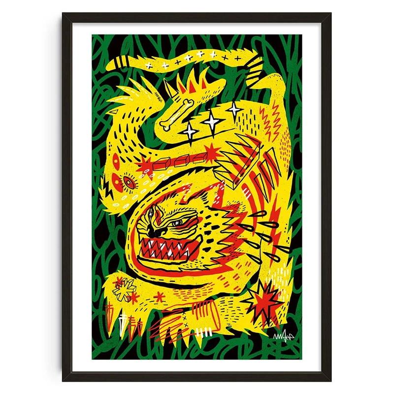 Vintage Abstrakt Füttere deinen Geist Klassische Poster Druck Selbstpflege Wandkunst Leinwandgemälde für Wohnzimmer Schlafzimmer Heimdekor