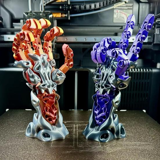 3D Printed Manipulator Mechanical Arm with Movable Finger Joints Articulated Robotic Hand for Robot Cyberpunk Fans