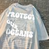 2026 New Summer Unisexs Tshirt  100 Pure Cotton Vintagestyle Print Loose Fit Trendy Highquality Tee