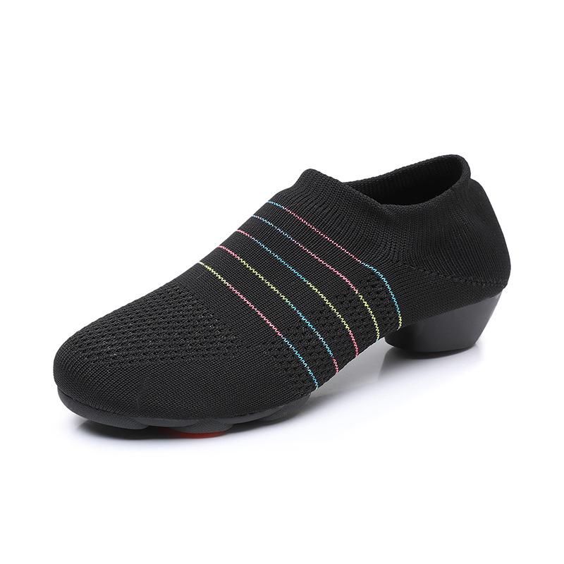 Women s Flyknit Strap Ballet Yoga Dance Shoes - Soft Sole for Classical  Ethnic Dance 37