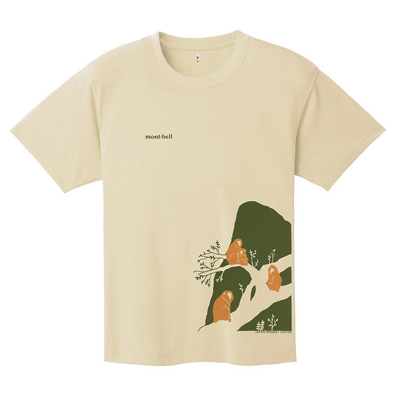 

MONTBELL Sports Ape Быстросохнущая Дышащая Футболка с Коротким Рукавом Унисекс Цвет Слоновая Кость XL