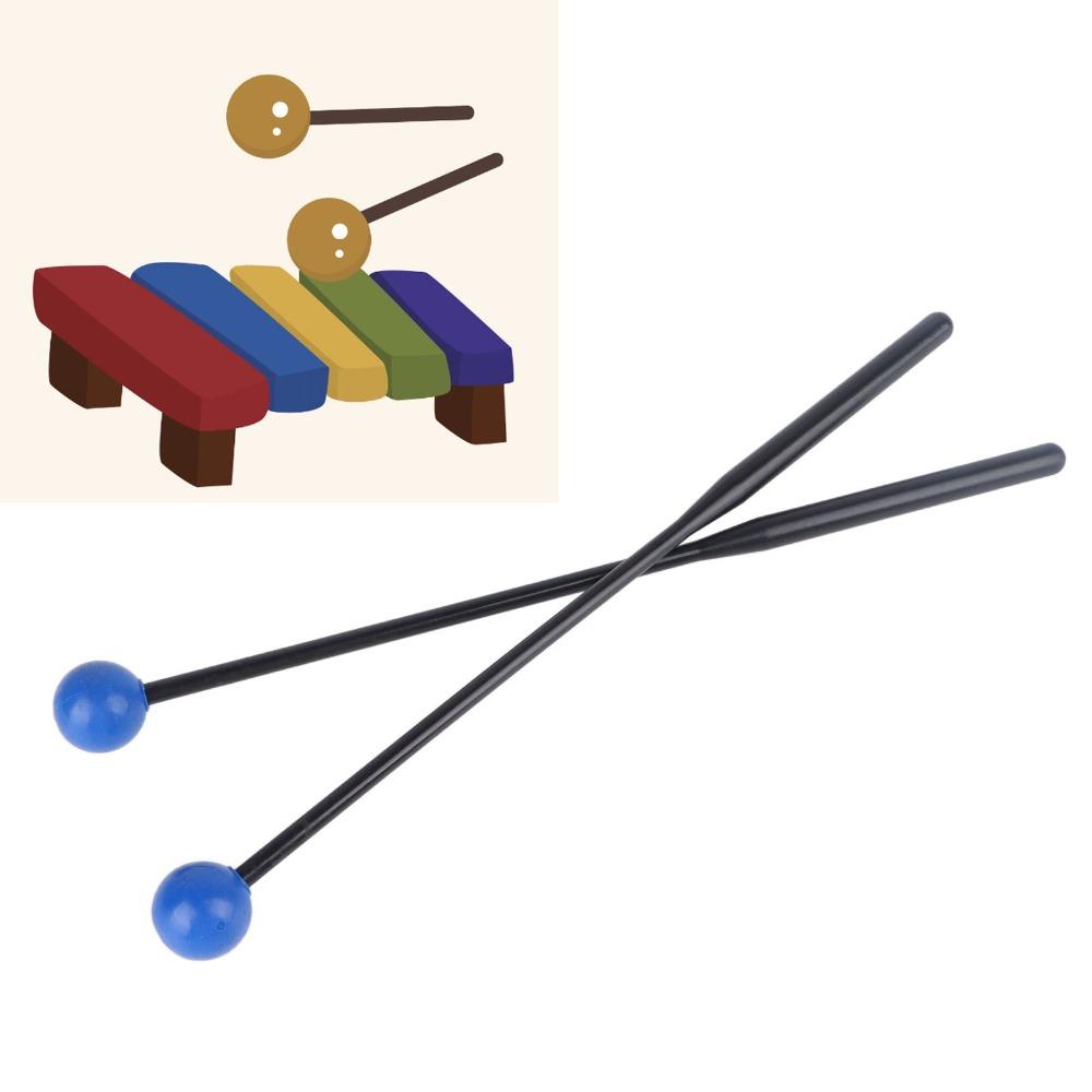 2PCS Plastic+Rubber Percussion Mallets Comfortable Grip Instrument Mallets For Percussion