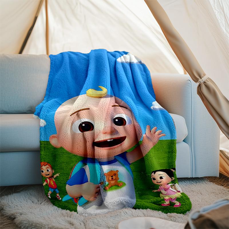 Coperta Stampata a Tema CoComelon - Perfetta per Divano, Letto, Viaggi e Uso Esterno | Lavabile in Lavatrice, Accogliente e Durevole.