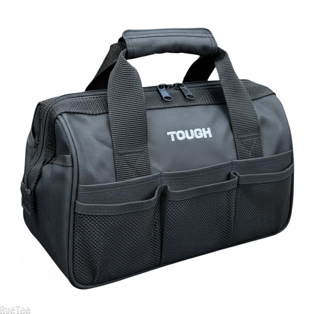 Heavy Duty 12in Electrician Tool Bag with 10 Pockets And 14 Jacks for Organizer United States Made