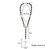 1pcs Vintage Necklace For Men And Women Vampire Beads Handmade Bent Pin Bat Rosary Cross Pendant