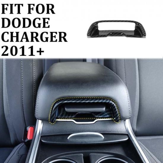 Carbon Fiber Armrest Box Switch Decor Trim For 2011+ Dodge Charger Chrysler 300