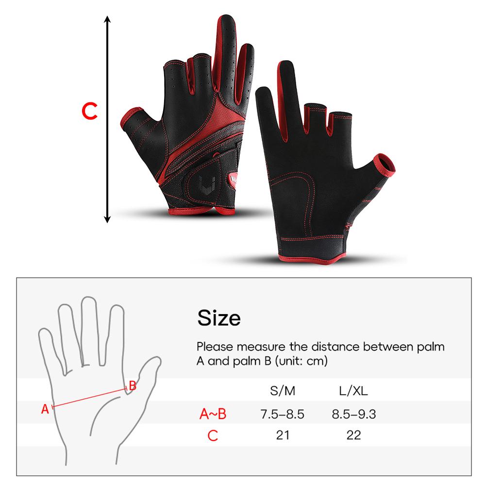 1Pair Half Finger Outdoor Professional Fishing Bicycle Fitness Leisure Sports Gloves Anti Slip Wear Resistant Fishing Gloves