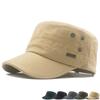 Men's Flat Cap Cottonsummer Outdoor Sun Hat Solid Color Vintage Baseball Cap Military Caps Army Visors Hat Training Cadet Caps