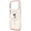 Karl Lagerfeld IML Choupette Sketch Logo MagSafe Case for iPhone 17 Pro Pink