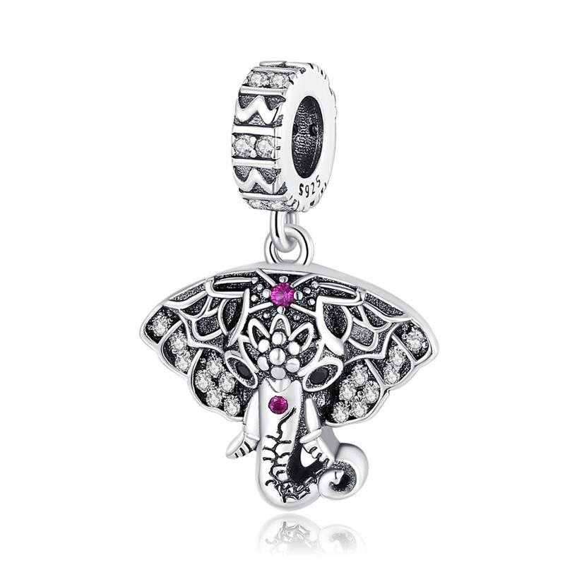 Cute Pink Elephant Charm Beads Collection For Women'S Bracelets, Necklaces, Keychains Copper Beads Diy Jewellery Fine Gifts