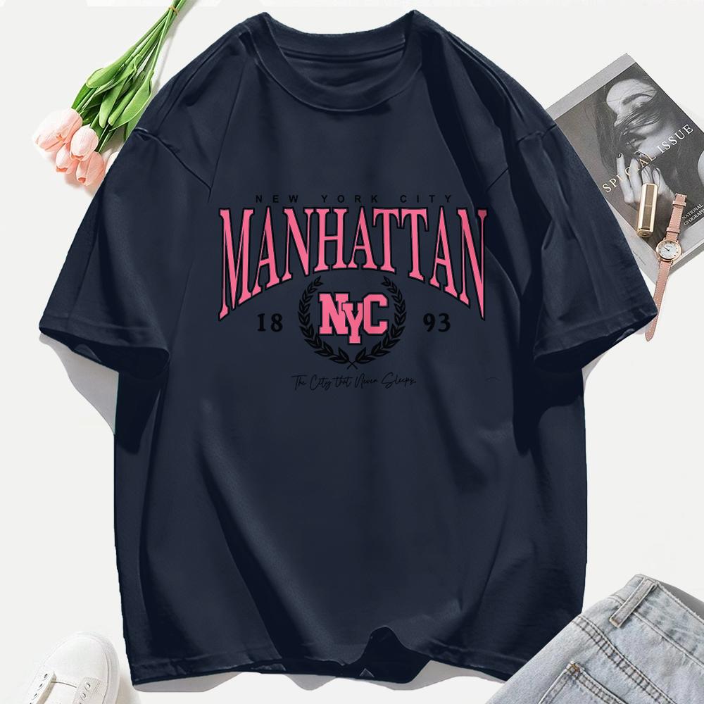 Summer Manhattan 1893 Creative 3D Print Women T Shirts Unisex Casual Y2K Tops Cotton Trendy T-Shirt Hip Hop Comfortable Woman Clothes