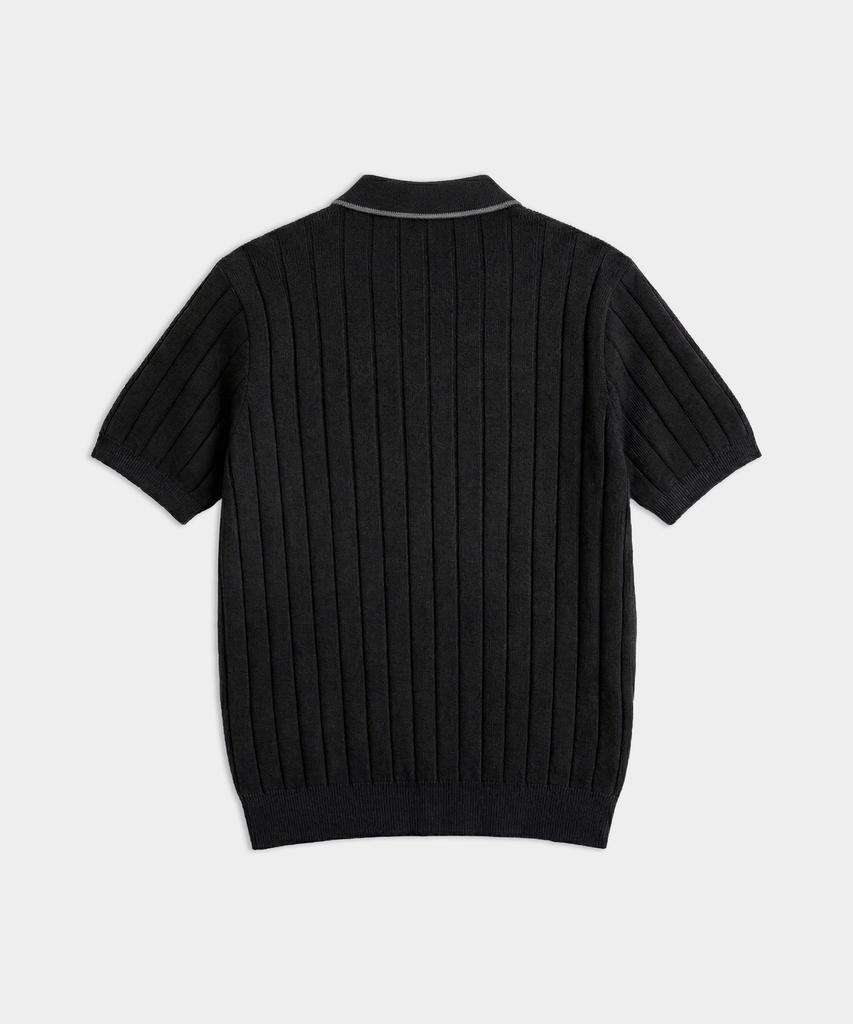 BIRBANTE Arte Washable Contrast Collar Knit - Black