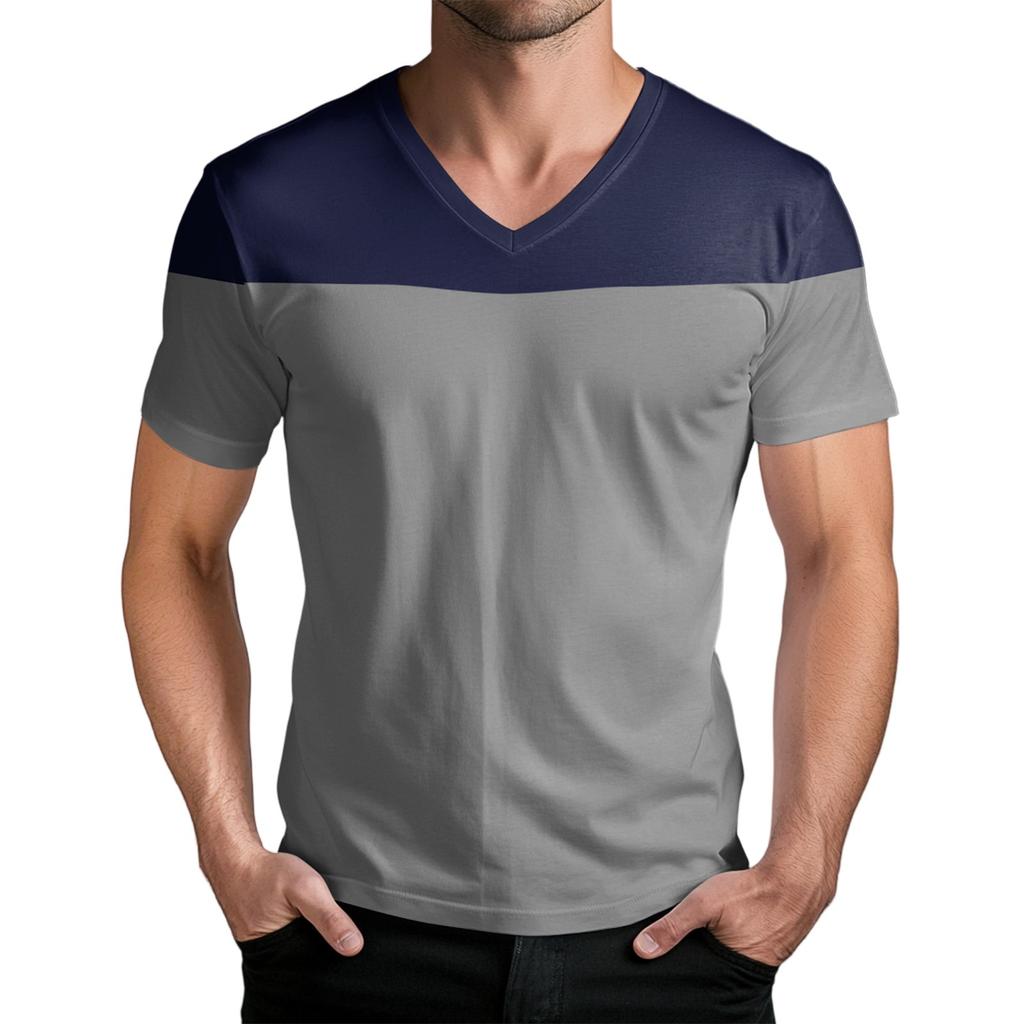 Men's Fashion Printed V-Neck Short Sleeve T-Shirt
