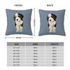 Bernedoodle Dog Portrait Square Pillowcase Polyester Linen Velvet Printed Zip Decorative Pillow Case Bed Cushion Cover 18