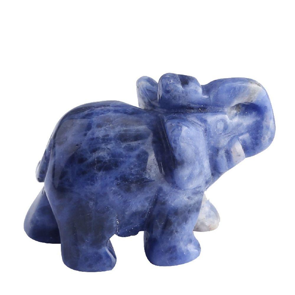 Decor Amethyst Obsidian Rose Quartz Small Decoration Stone Crafts Christmas Present Elephant Statue