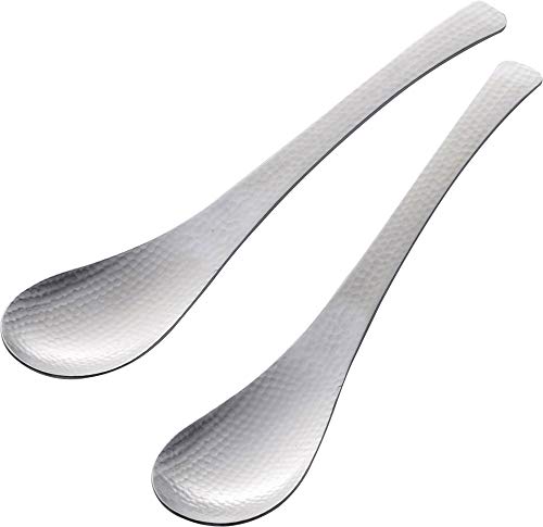 

Shimomura 43070 Japanese Astragalus Spoon, Hammered, Stainless Steel, Curry, Rice Bowl, Soup, Dessert, Tsubamesanjo, Set of 2