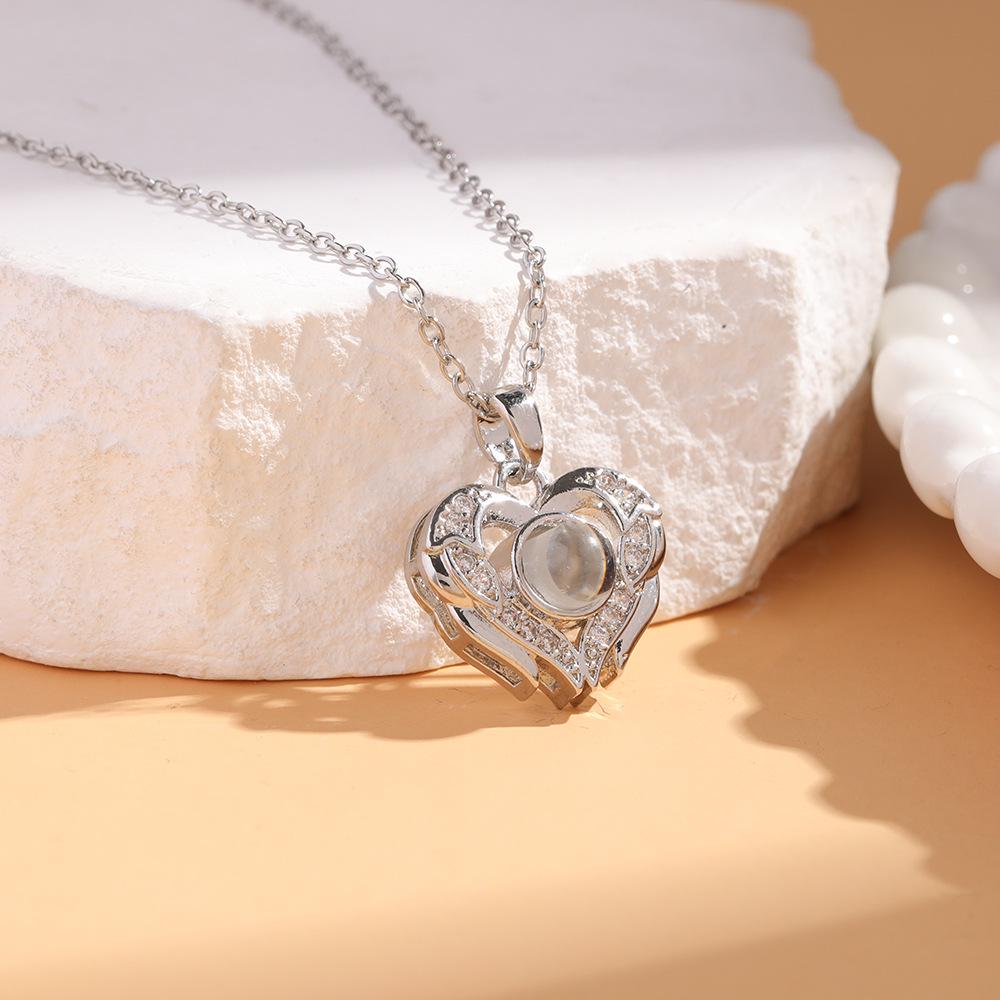 Women's Silver Titanium Steel Necklace with Micro-Inlaid Zircon - Elegant, Durable Clavicle Chain Jewelry
