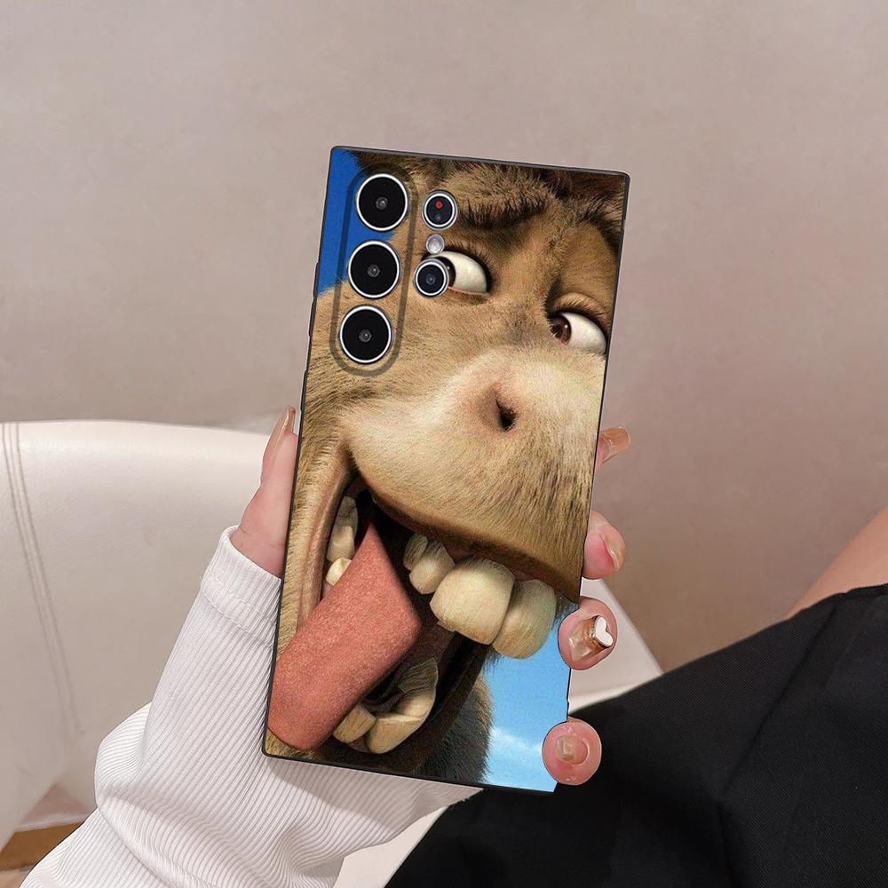 Cartoon S-Shrek Funny Phone Case For Samsung Galaxy S25 S24 S22 S23 Ultra S21 S20 Plus 5G Frosted Non-Slip Full Cover Soft Case