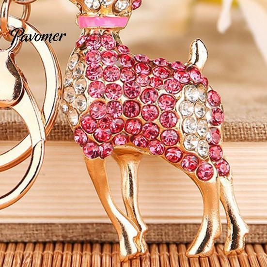 Rhinestone Goat Keychain Bling Lamb for Backpack, Metal Car Key Animal Theme Ring, Sheep Pendant Backpacks and Handbags Chain Decoration