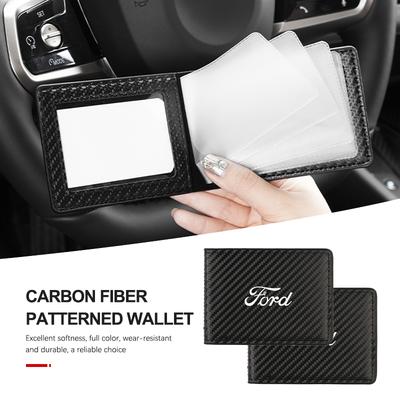 AADB1 For Car Driver License Cover Carbon Fiber Anti-Fur Car Driving Documents Fiesta Ranger Mondeo Escape Ecosport Fusion