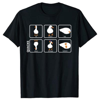 Funny Quacks Duck Graphic T-shirts Men Women's Fashion Casual Tshirt 100% Cotton Loose Oversized T Shirt
