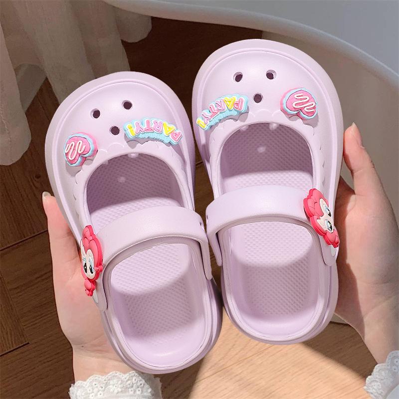 Garden Shoes Age-Size Female Parent-Child Beach Sandals Light Bottom Hole Shoes DIY