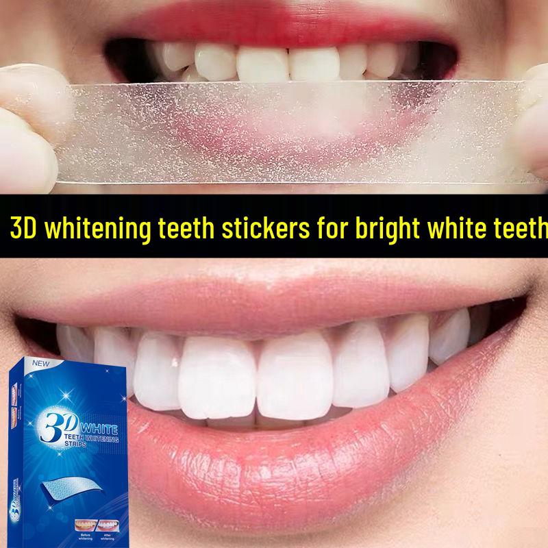 3D Whitening Tooth Strips: 7 Packs, 14 Pairs - Removes Yellowing for Brighter Smile