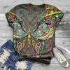 Summer Top Butterfly Series 3D Digital Printed Sports and Leisure Loose Women's Short Sleeved T-shirt
