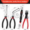 4 Pcs Electrical Disconnect Pliers And Cars Terminal Pin Removal Tool Kit,37960/37980/13120/ Collar Hose Clamp Pliers Set For Automotive Electric