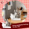 Refrigerator Magnets Cat Pushing Vase Decor Cat Whisker Collection Memorial Box Fridge Magnet Home Office Decoration For Gift