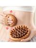 1/2/4PCS Round Headed Wooden Scalp Massage Brush, Anti Slip Elastic Handle, Comfortable Scalp Massag