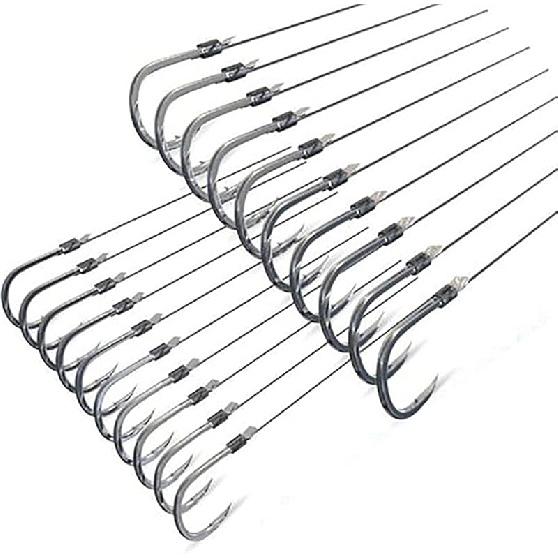 Dyxssm Small Fishing Hooks with Line, Tiny Fishing Hook on Nylon Line (Pack of 20) 20#