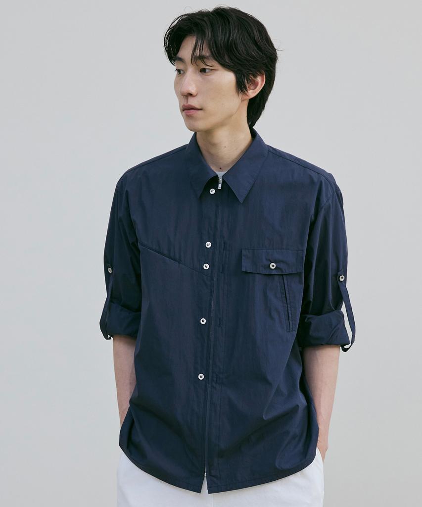 Beleudeunua Air Fold Shirt Jacket (Navy)