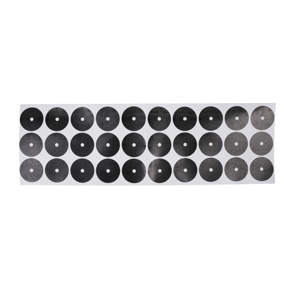 Plastic Billiard Table Spot Stickers 30 Pieces Round Black Dots for Cue Ball Positioning in Pool Room