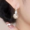 Loyi Crystal Ball Earrings: Elegant, Niche Design, Versatile Luxury Fashion for Women.