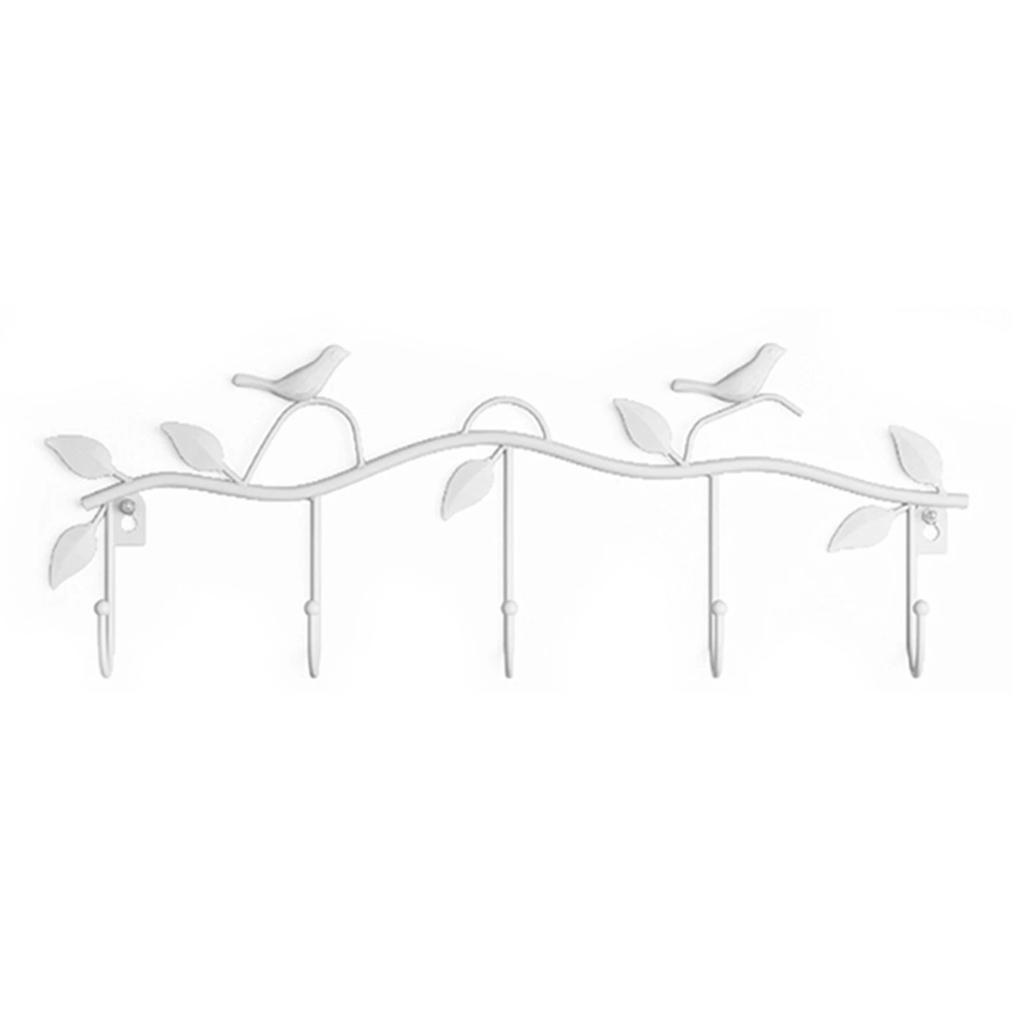 Birds Metal Wall Coat Rack and Hat Rack Multi-function Mounted Hook Hangers for Livingroom Bedroom Wrought Iron Coat Hook