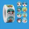 500pcs Merry Christmas Stickers 1 Inch Round Christmas Tags Stickers for Gift Baking Package Envelope Stationery Decor