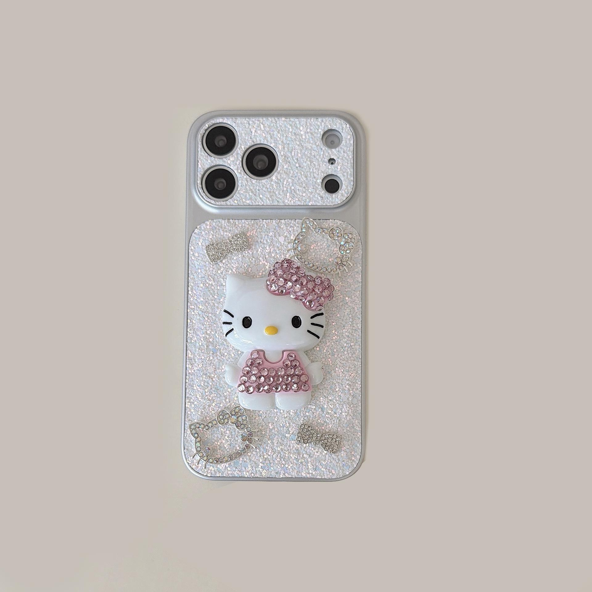 

3D Rhinestone Glitter Phone Case with Bracelet for iPhone 17 Pro Max/16/15 iPhone 16 Pro Max