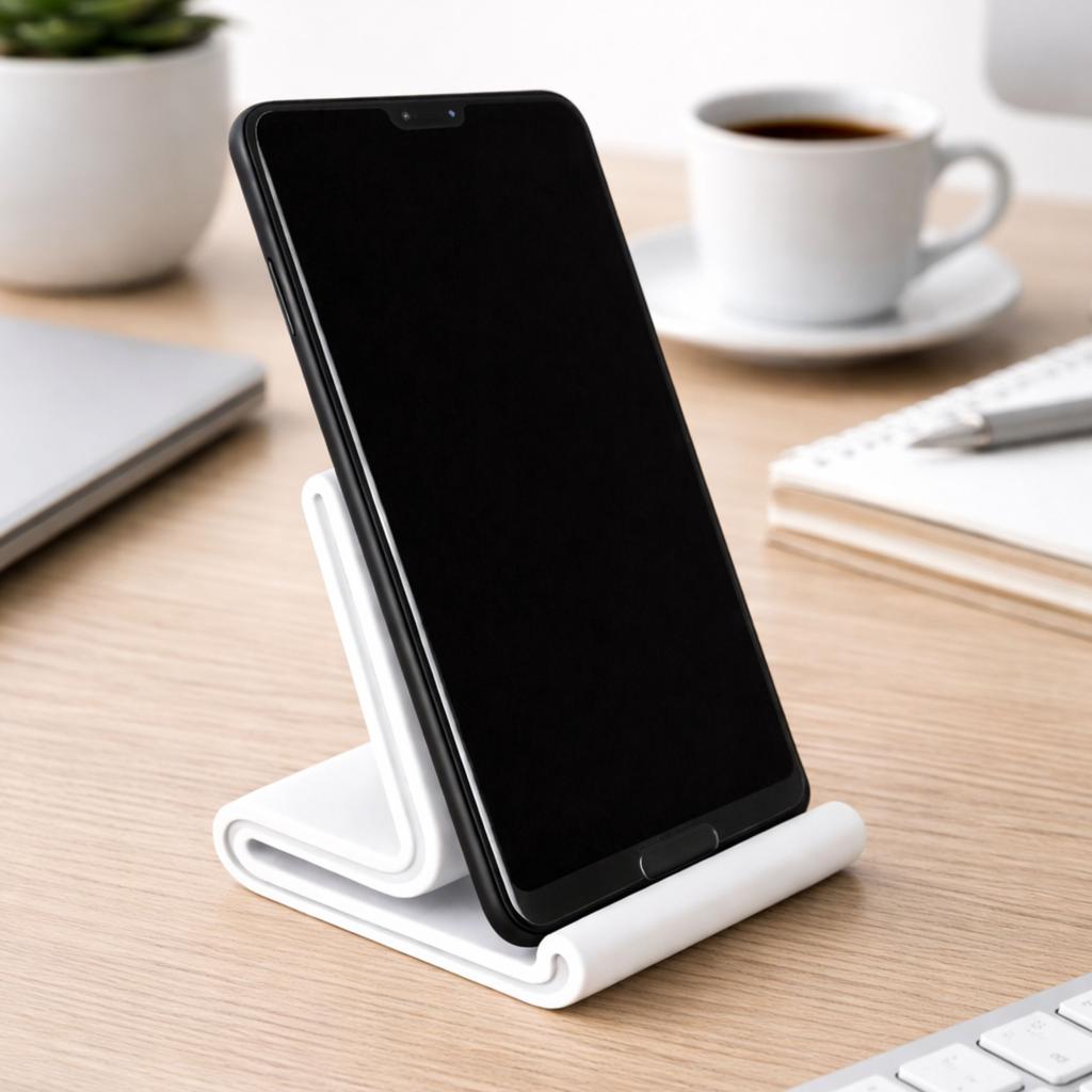White phone stand desk stand smartphone holder