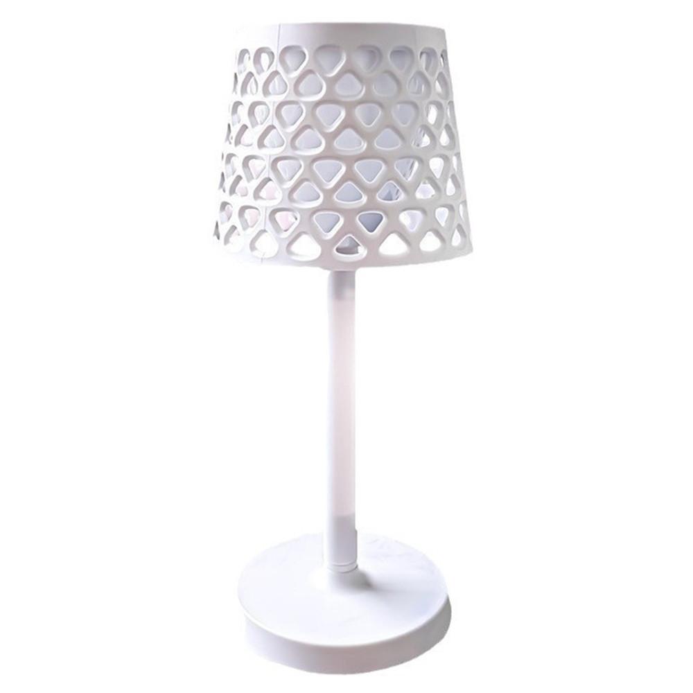 

Solar Powered 5-in-1 Rechargeable Table Lamp Waterproof Outdoor Garden Patio Lawn Dorm Light White