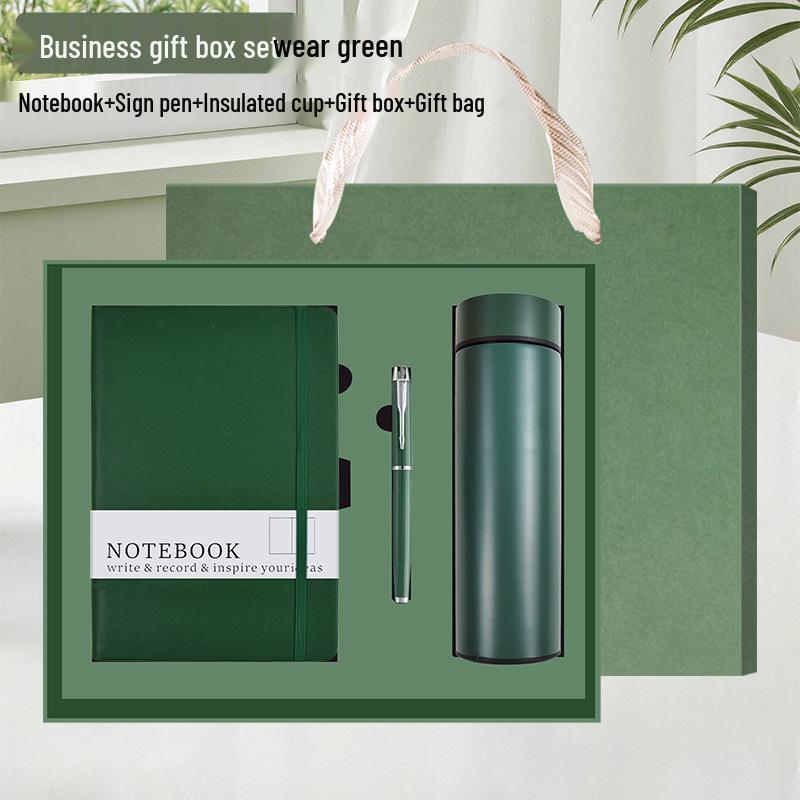 High-End Business Gift Set: Notebook & Insulated Cup Memento for Client Events