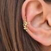 1Pcs Fashion Gold Color Leaf Shaped Clip Earrings for Women Simple Metal Non-Piercing Cartilage Ear Cuffs Jewelry Gift