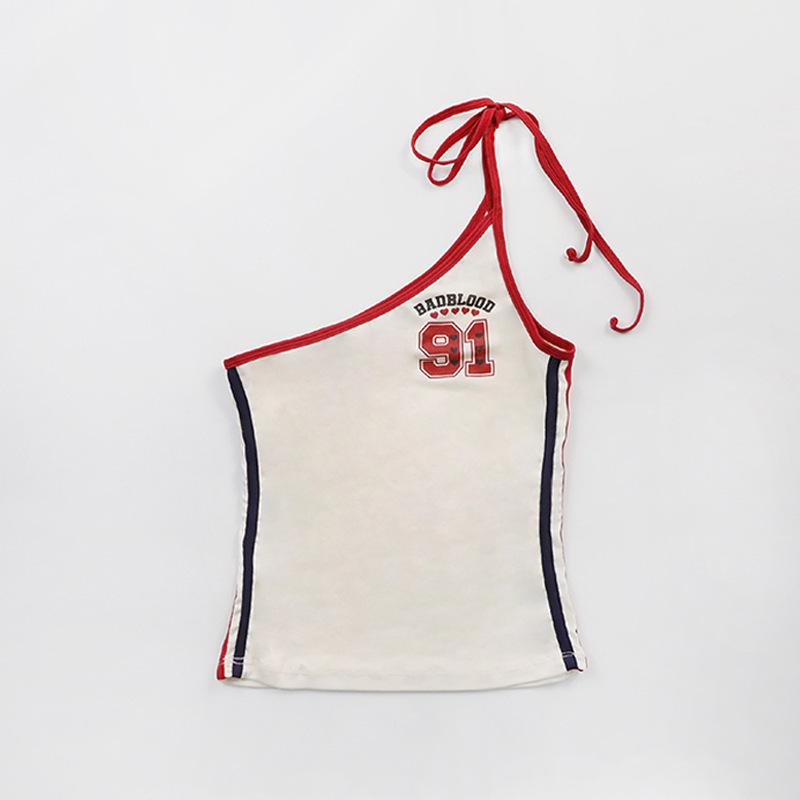 Korean Badblood BCAC Series American Hot Girl Printed Camisole Top - Women s Trendy Niche Design Small