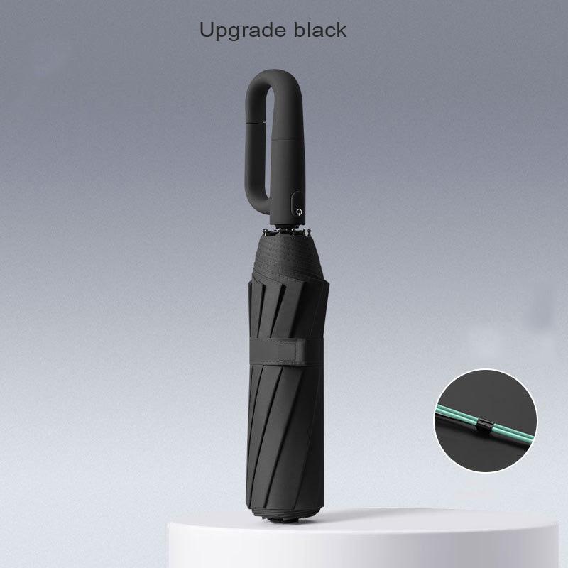 

Ветрозащитный Прочный Зонт Портативный Усиленный Автоматический Складной Зонт с Большой Ручкой-Пряжкой Ветро- и УФ-устойчивый чёрный